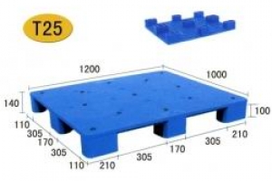 T25-九腳平板河北塑料托盤(pán)(1210)