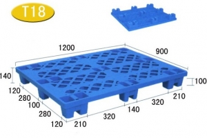 T18-九腳網(wǎng)格輕型塑料托盤(pán)